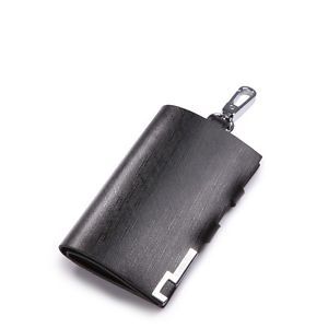 Men Real Genuine Leather Key Bag Case Holder Chain 6 Hooks Small Money Wallet