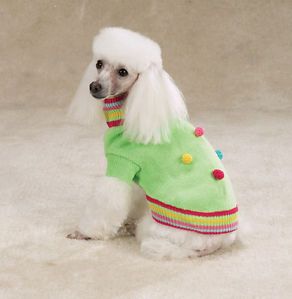Dog M Pom Pom Sweater Pet Clothes Medium Clothing Warm Fashion Apparel Puppy