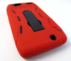 Red Impact Hard Shell Soft Case Cover Motorola Droid RAZR XT912 Phone Accessory