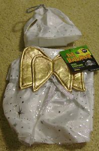Small Angel Dress Robe Halo Halloween Costume Dog Cat Puppy Pet Clothes New