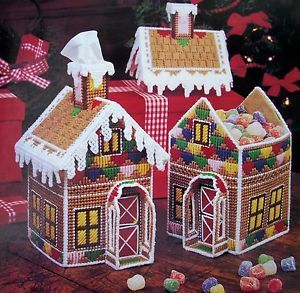 Enchanted Cottage Plastic Canvas Pattern Gingerbread House Silver Bells
