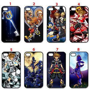 New Assorted Design Kingdom Hearts Fans Black Apple iPhone 4 4S Hard Case