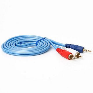 Stereo 3 5mm to 2 RCA Male Plug Audio Cable Adapter 1 5M Fr PC Laptop  TV DVD