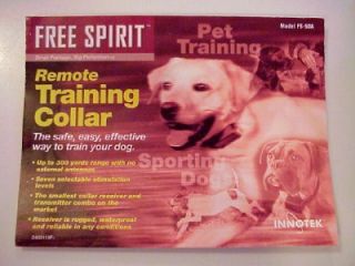 Innotek Free Spirit FS 50A Remote Dog Trainer 300 Yards Training Collar