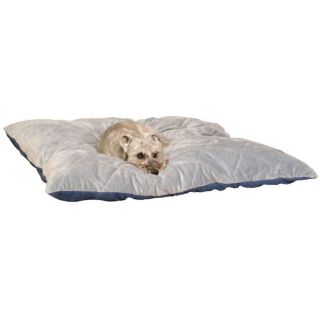 KH Mfg Heated Quilted Thermo Indoor Washable Dog Cat Pet Bed Blue Gray Small