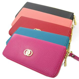 S5M Women Lady Zipper PU Leather Clutch Bag Long Handbag Wallet Purse Money Clip