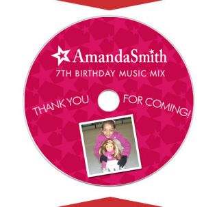 6 American Girl Doll Birthday Party CD Labels