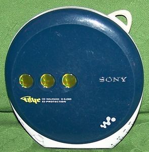 Sony Walkman Psyc D EJ360 Blue CD CD R CD RW Skip Free Compact Disc Player