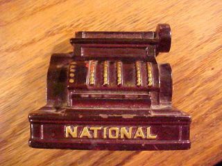 Vintage National Cash Register NCR Cast Iron Paper Weight Salesman Giveaway