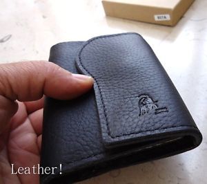 Genuine Leather Men Money Clip Big Wallet Bag Coins Flip Black Credit Cards New