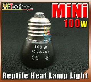 100W Mini Ceramic Emitter Heated Bulb Pet Reptile Hea Lamp Light