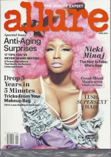 Nicki Minaj Allure Magazine Apr 2012 Anti Aging Tips Lush Hair SEALED