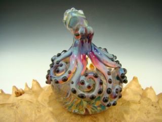 Octopus Art Glass Paperweight Sculpture Aquarium Figurine Ocean Sea Boro VGW KT