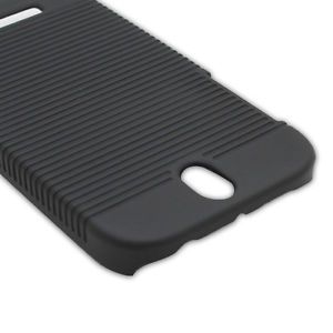 Black Ribbed Holster Case for HTC One SV LTE Cell Phone Accessory Cover