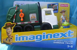 Fisher Price Imaginext Disney Pixar Toy Story 3 Tri County Sanitation Truck