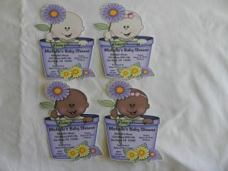 Unique Personalized A Baby Is Blooming Baby Shower Party Favor Custom Invitation