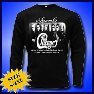 New Legends Chicago Rock Band Logo Tour CD DVD Long Sleeves T Shirts s s XXL