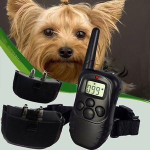 New LCD 100LV Level Shock Vibra Remote Pet Dog Training Collar for 10lb 120lb