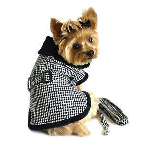 Small Designer Dog Coat Leash Jacket Yorkie Poodle Chi s Clothes Runs Small