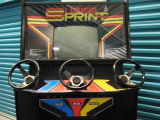 Atari Super Sprint Arcade control panel overlay cpo 