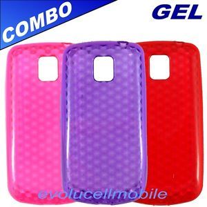 Accessoriesfor LG Optimus One P500 Purple Pink Red Gel Cell Phone Cover Case