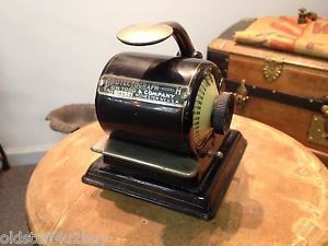 G w Todd "Protectograph Model H" Check Embosser Writer Machine Early Serial S