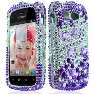 For Kyocera Hydro C5170 Cover Bling Diamond Rhinestone Cell Phone Accessory Case