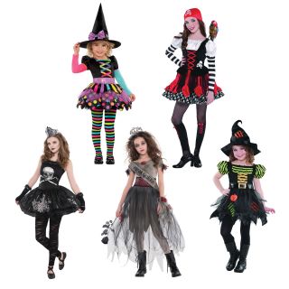 Scary Halloween Girls Pirate Witch Choose Your Fancy Dress Costume 3 11 Years