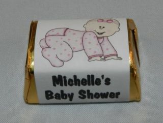 30 Personalized Baby Shower Party Favor Candy Wrappers Hershey's Nugget Labels