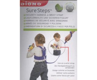 Diono Sure Steps Child Toddler Safety Harness Walking Reins and Wrist Strap BN