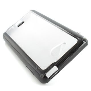 Black Clear Hard Gel Hybrid TPU Candy Case Cover LG Spirit 4G MS870 Metro Pcs
