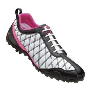 FootJoy Summer Series 98968 Women's Golf Shoe 8W White Pink Black CLOSEOUT