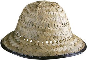 Adult Cocoa Straw Pith Helmet Safari Costume Hat