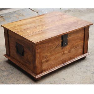 Handmade Solid Rosewood Storage Box Trunk Coffee Table Chest Rustic Furniture