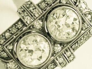 4 84 Ct Diamond and Platinum Dress Ring Art Deco Antique Circa 1920 O 1 2