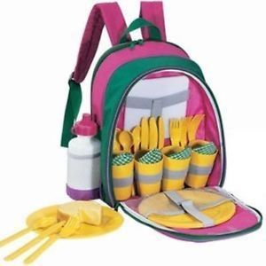 Lollypop flavours Kids Picnic Backpack Set for Family Travel Outdoor Camping Kit