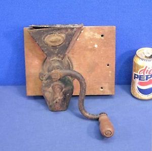 Antique Victorian 19thC Parker's Union Mill Coffee Grinder Wall Mount Pat 1855