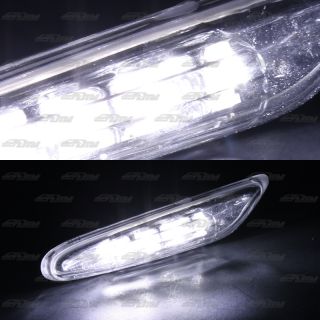 2002 2005 BMW E46 3 Series Sedan Clear Lens White LED Side Marker Light Lamps