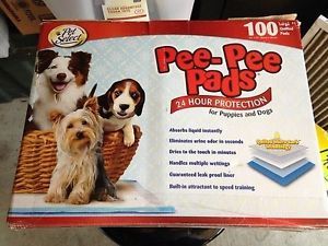Pet Select Puppies Dogs Pee Pee Training Pads 100ct Eliminates Odor