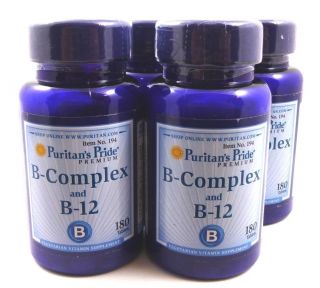 4X Vitamin B Complex B 12 180 Tablets Health Energy Skin Stress