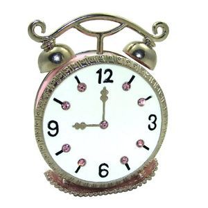 Objet D'Art Release 357 "Tick Tock" Vintage Alarm Clock Jeweled Trinket Box