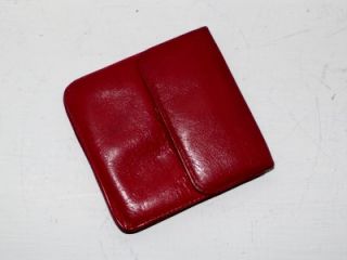 Lodis Authentic Cute Small Red Leather Change Coin Purse Mini Wallet