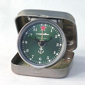 Russian Submarine Travel Alarm Clock New