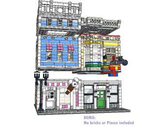 CD Ice Cream and Toy Shop Instructions Custom Lego Cafe Corner Style 10232