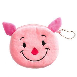 Cartoon Cute Bag Pink Smile Pig Change Coin Case Plush Purse Handbag Wallet