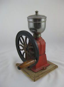 Vintage Cast Iron Tabletop Single Wheel Coffee Mill Coffee Grinder