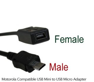 Blackberry Power Cord Adapter Mini USB to Micro USB New