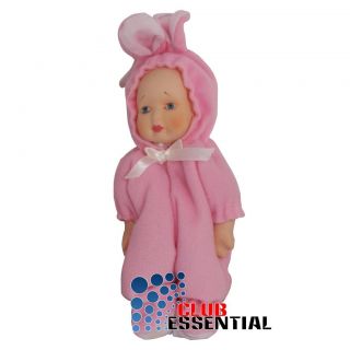 Exquisite Adorable 7" Porcelain Cute Baby Doll Bunny Outfit Costume Collection
