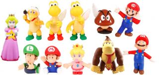 Super Mario Bros PVC Figure Collectors Set of 11 New