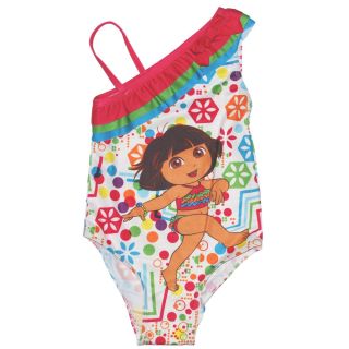 Dora The Explorer Swim Suit Bathing Suit Toddler Girl Size 2T White